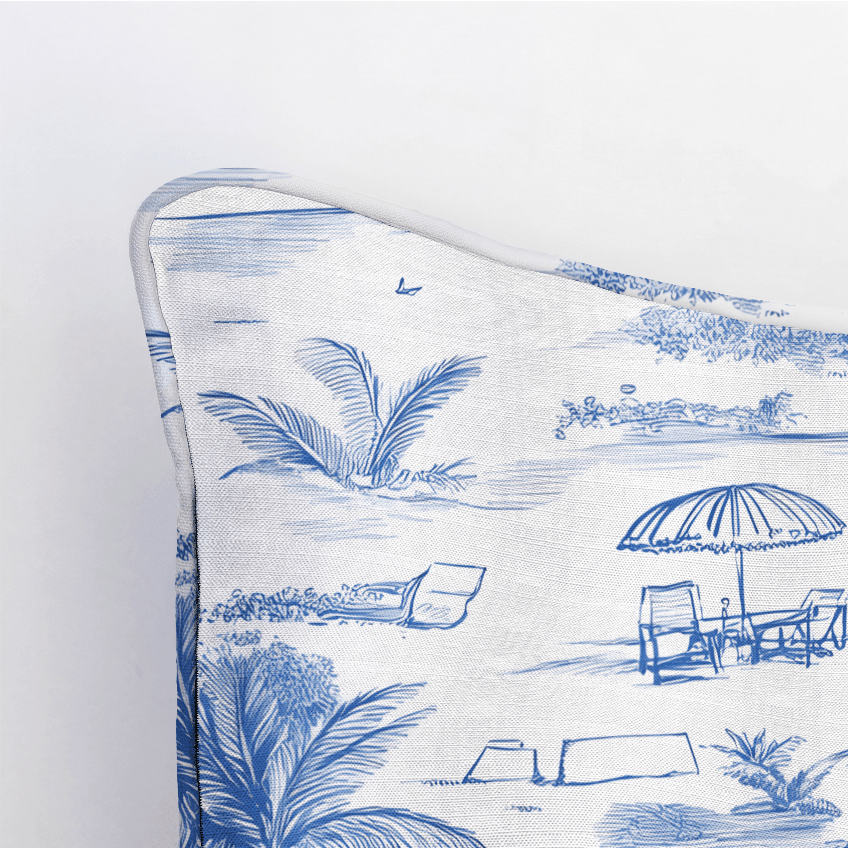 Harbor Toile Throw Pillow - Benton Lane Home - Lemon Park