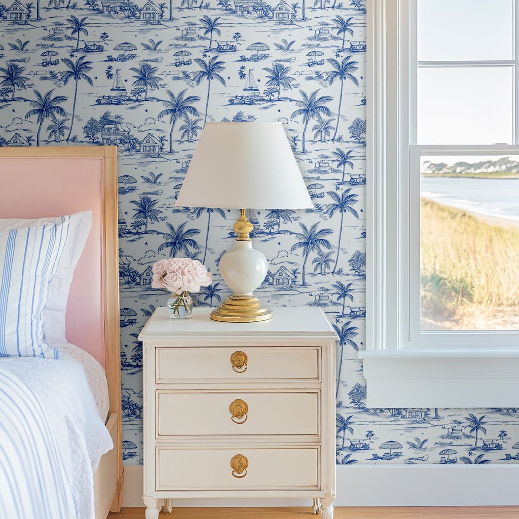 Harbor Toile Wallpaper - Benton Lane Home - Lemon Park