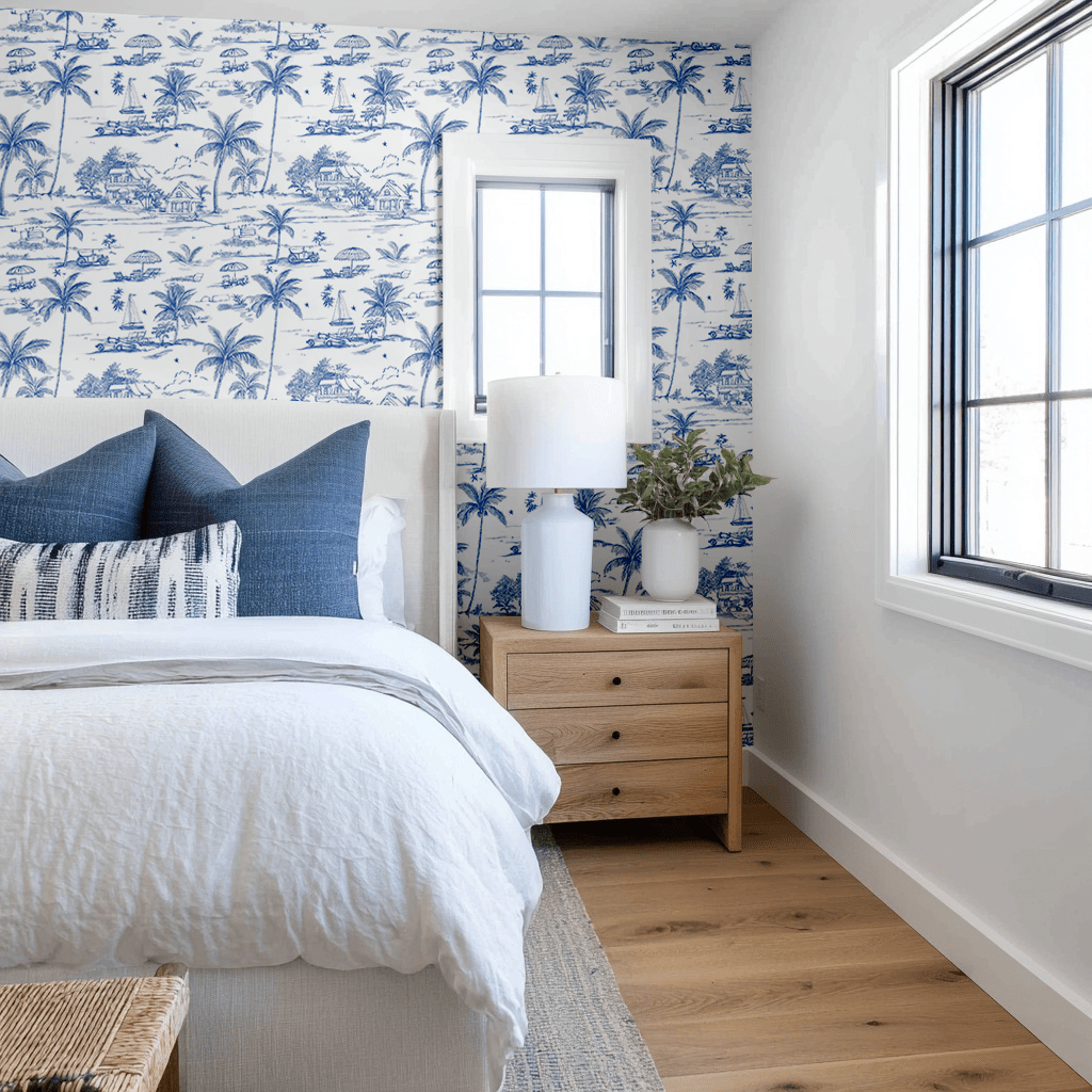 Harbor Toile Wallpaper - Benton Lane Home - Lemon Park