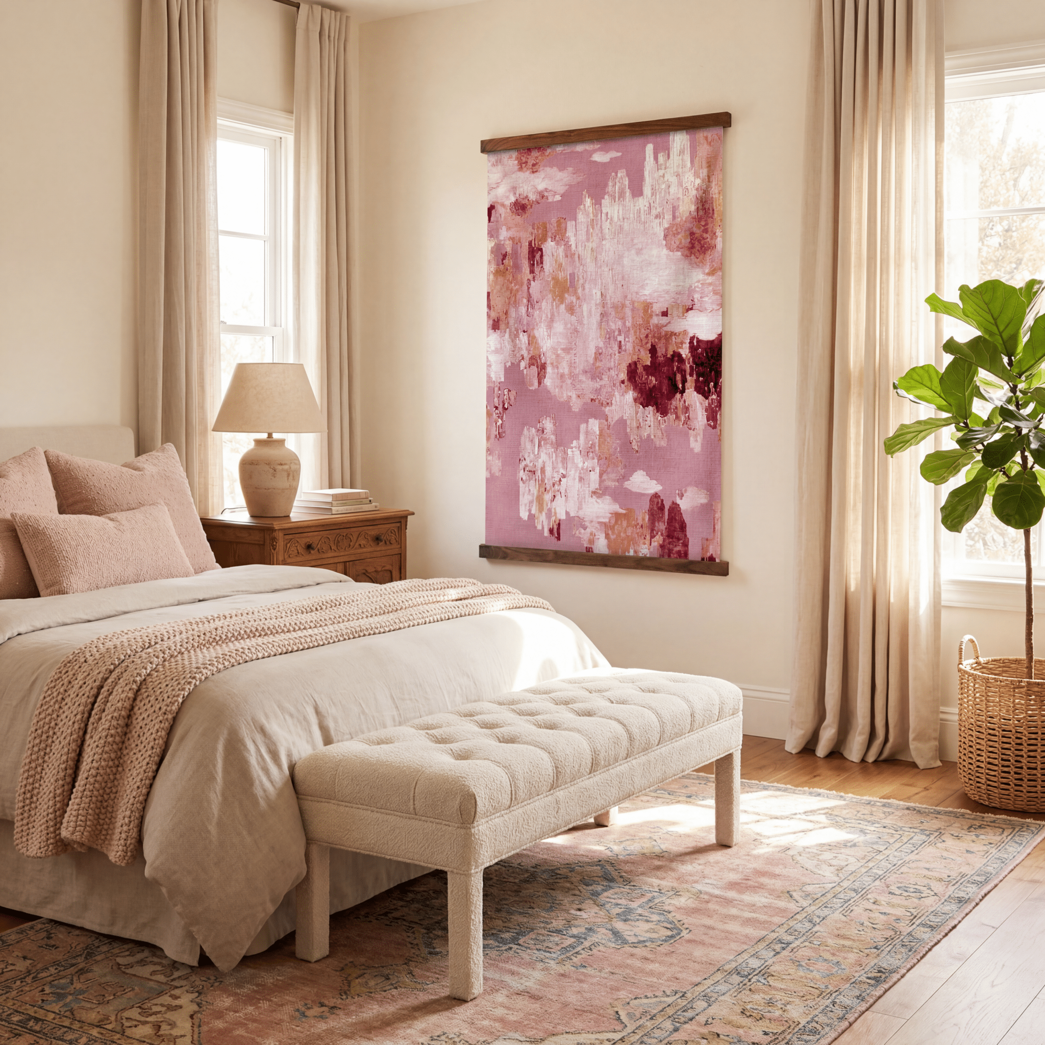 Harbor View (Pink) - Tapestry - Benton Lane Home - Lemon Park