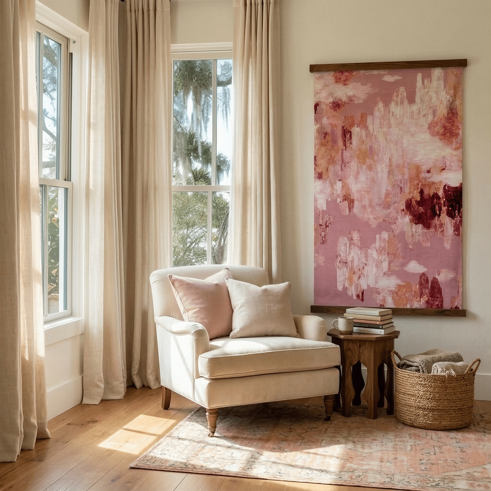 Harbor View (Pink) - Tapestry - Lemon Park