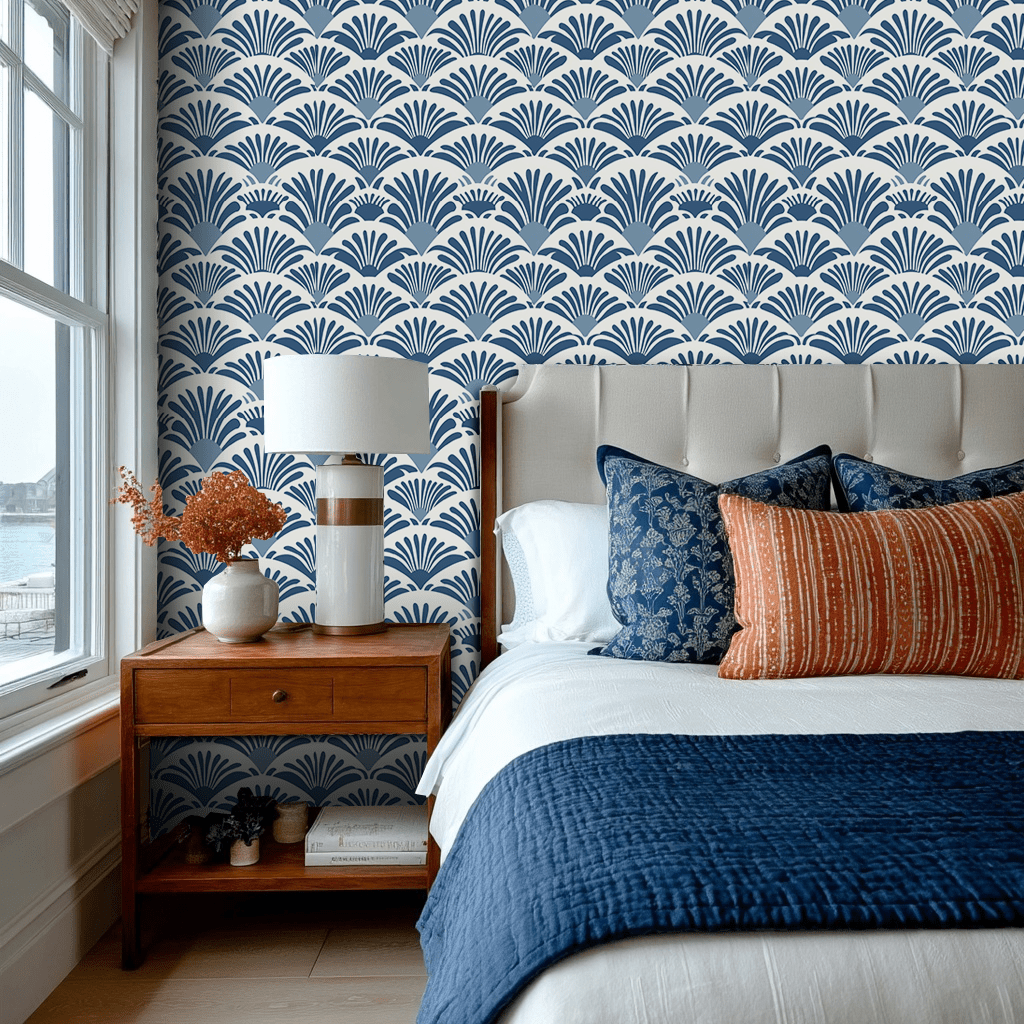 Harbor Waterscape Wallpaper - Benton Lane Home - Painted Paper