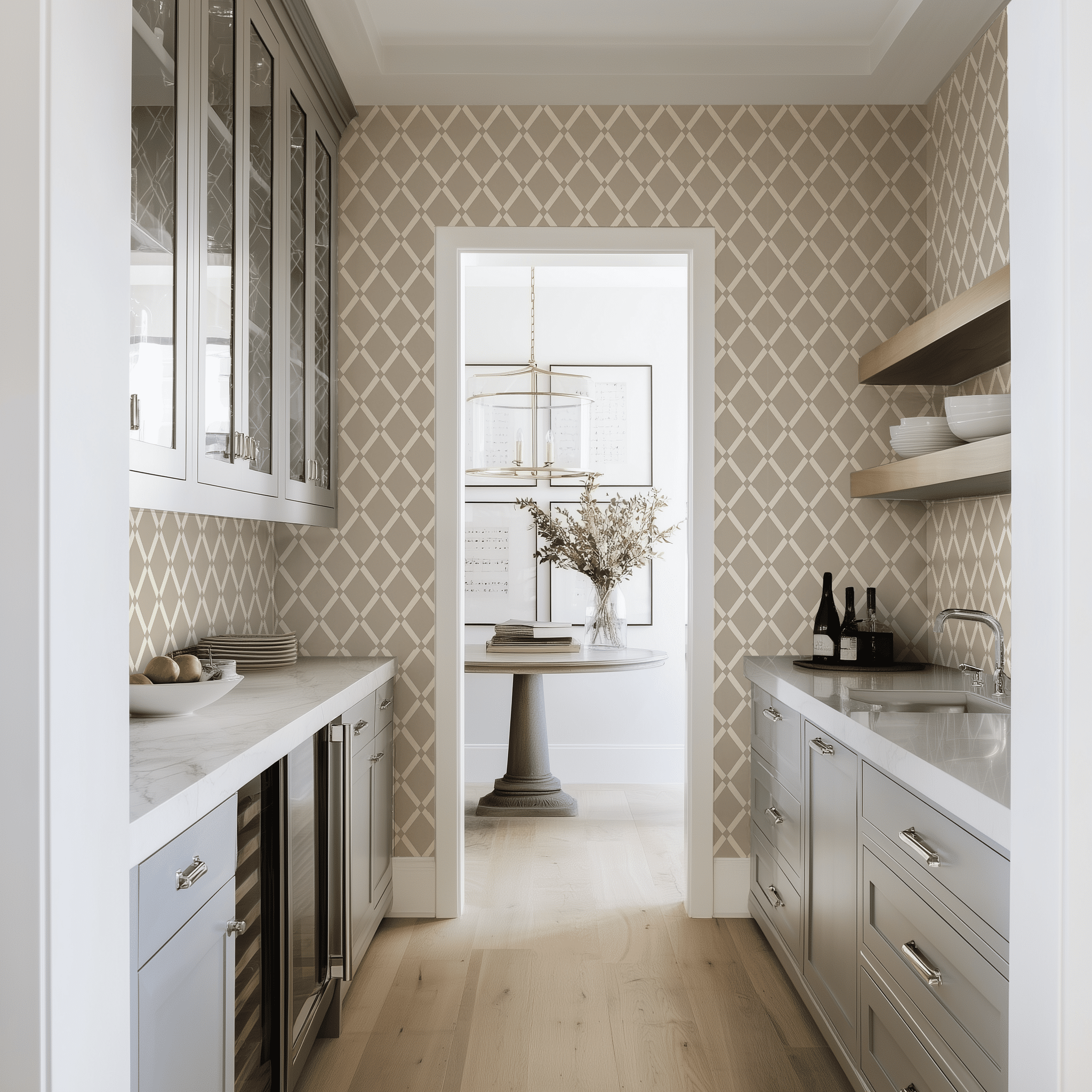 Hartley Diamond Check Wallpaper - Benton Lane Home - Benton Lane