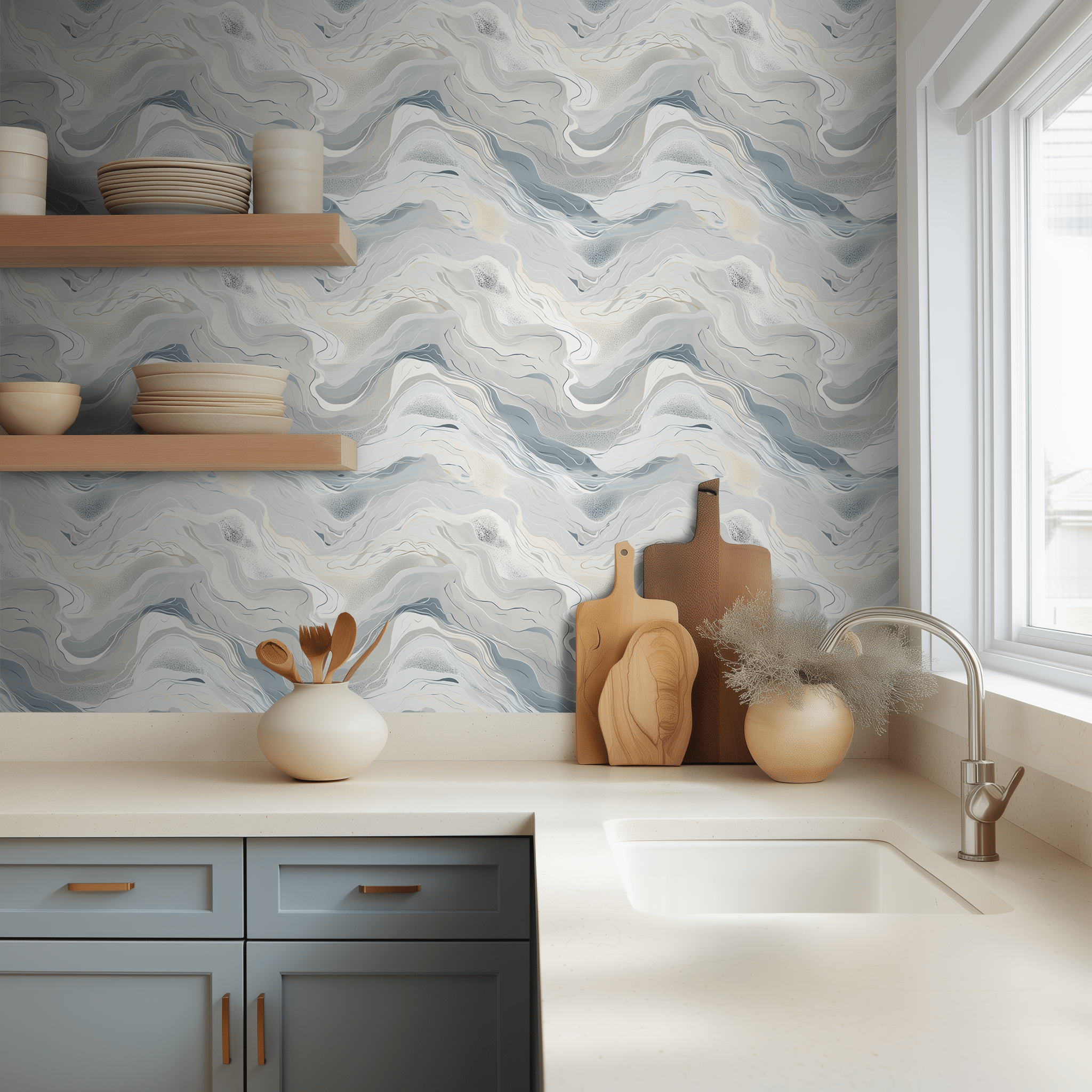 Hartwell Abstract Wallpaper - Benton Lane Home - Painted Paper