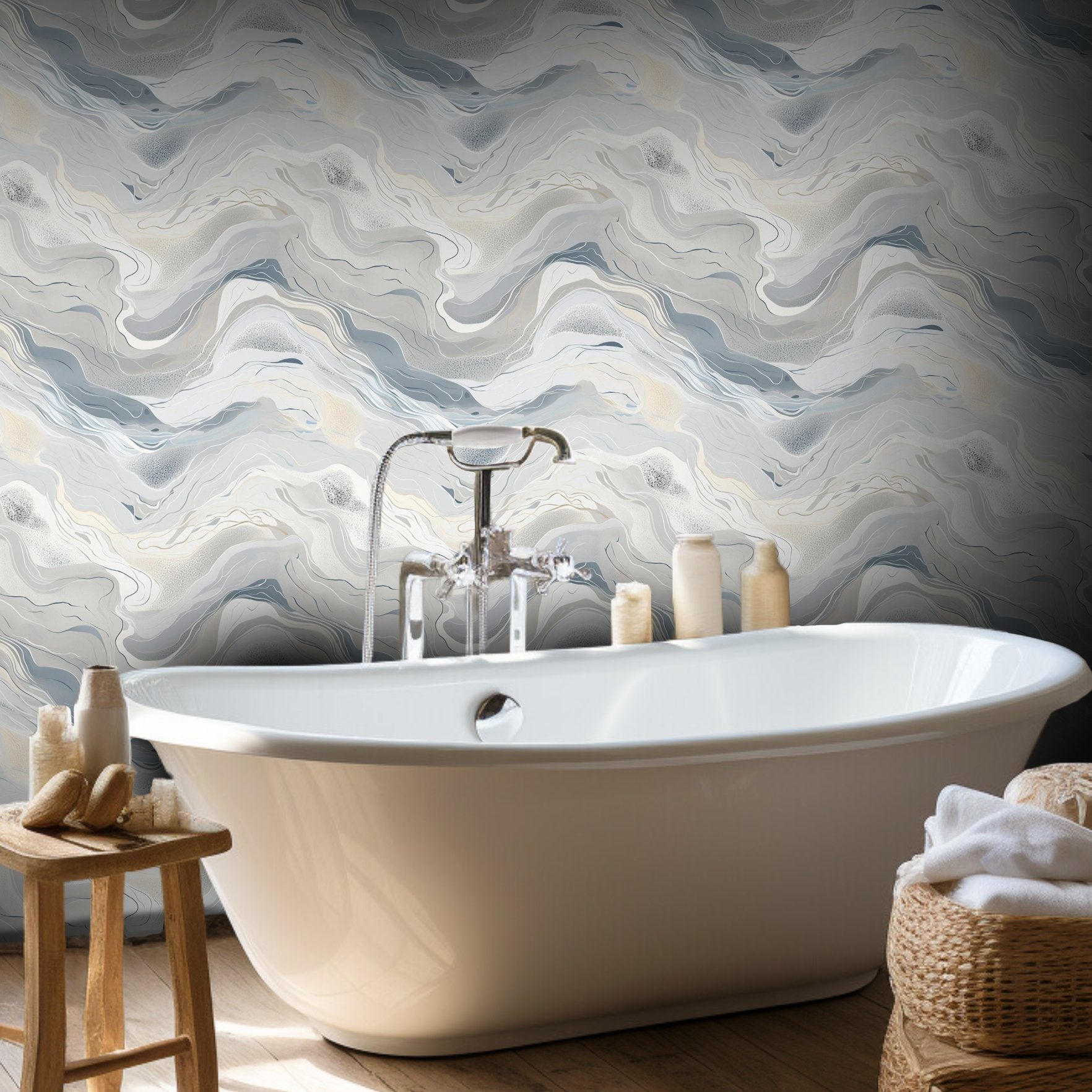 Hartwell Abstract Wallpaper - Benton Lane Home - Painted Paper