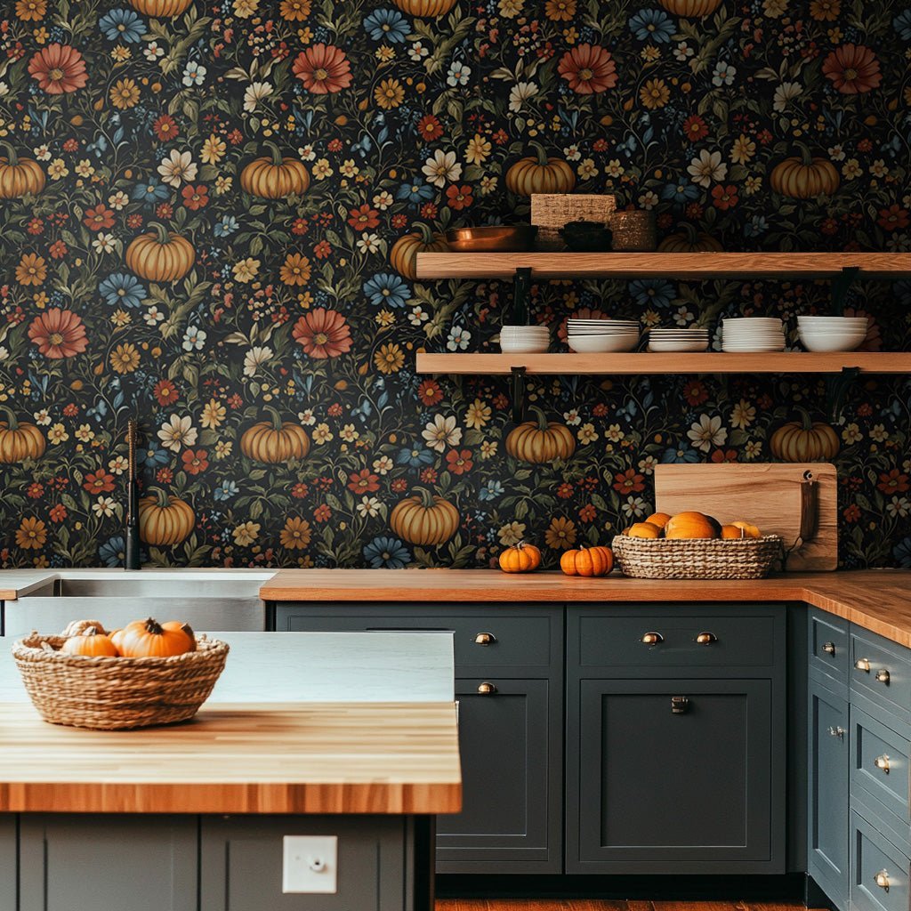 Harvest Moon Wallpaper - Benton Lane Home - Painted Paper