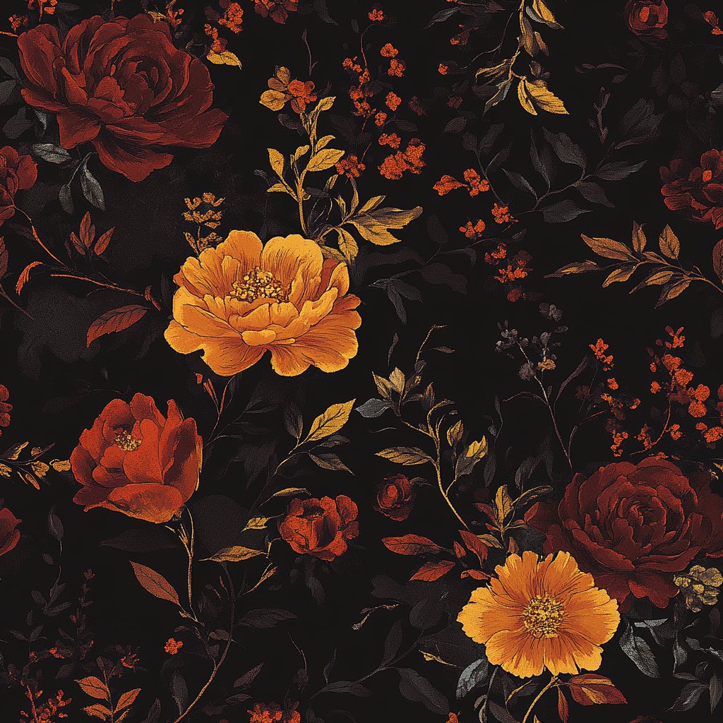 Haunted Floral - Painted Paper
