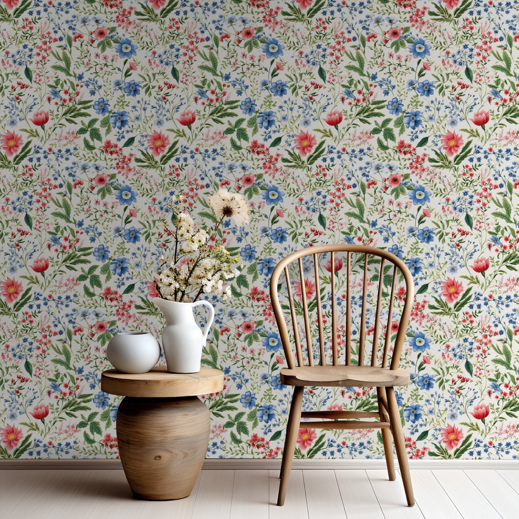 Hayden Floral Wallpaper - Benton Lane Home - Painted Paper