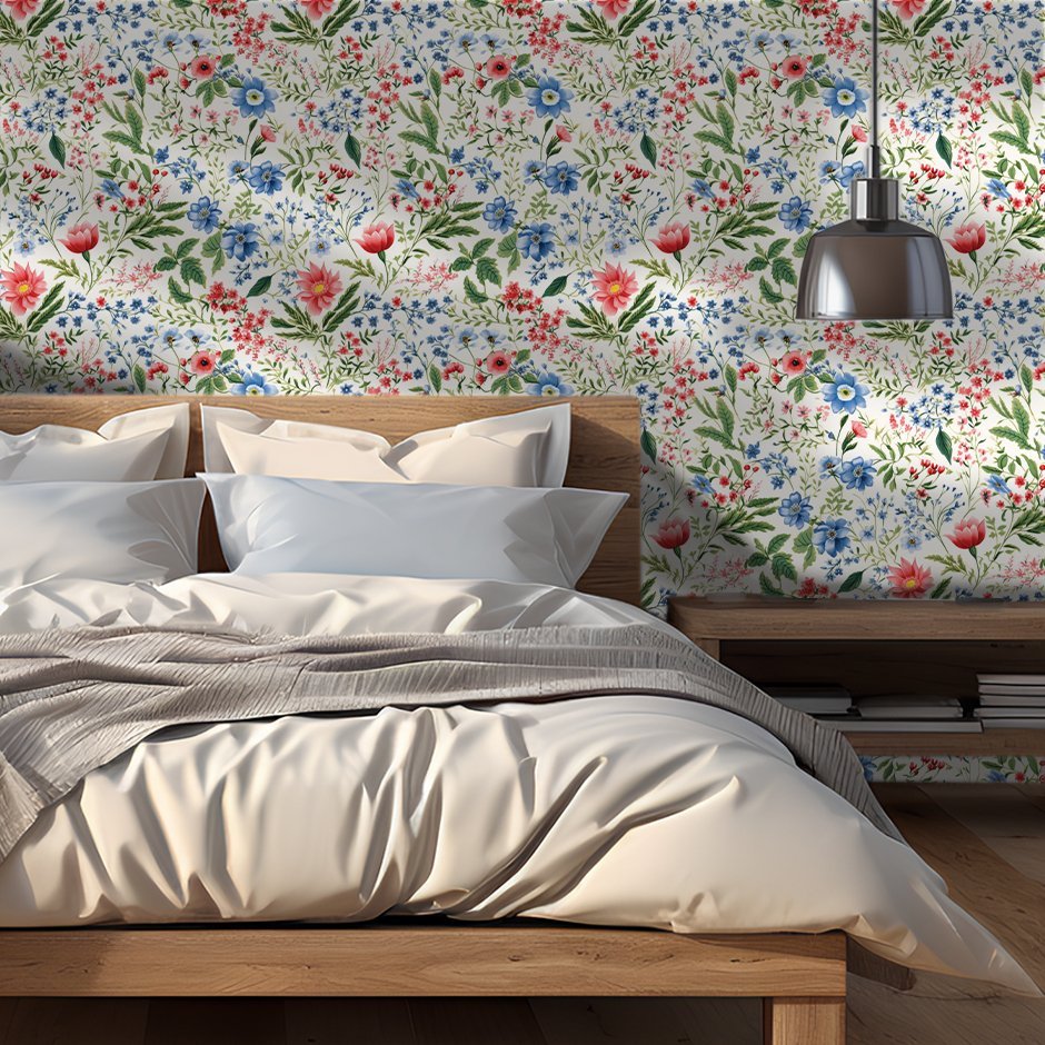 Hayden Floral Wallpaper - Benton Lane Home - Painted Paper