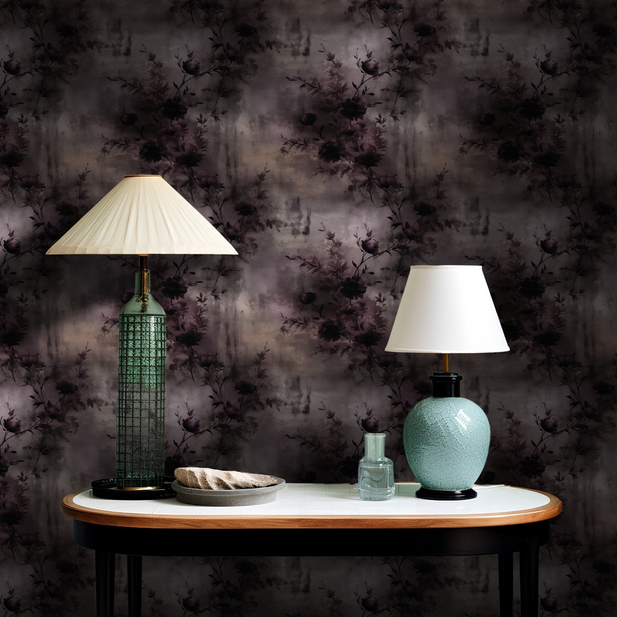 Hayes Flora Wallpaper - Benton Lane Home - Painted Paper