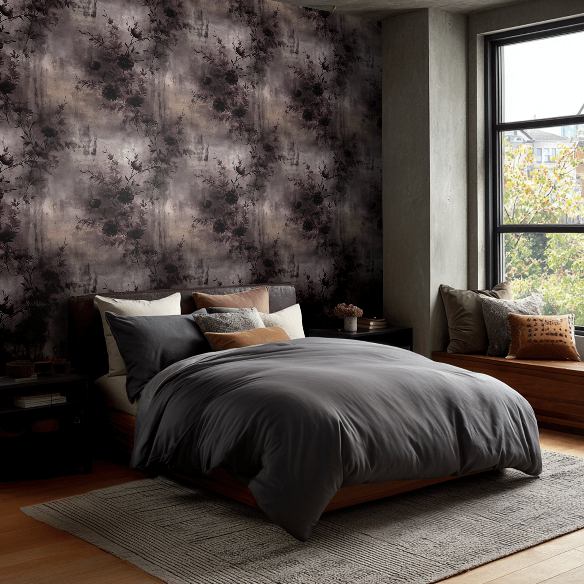 Hayes Flora Wallpaper - Benton Lane Home - Painted Paper