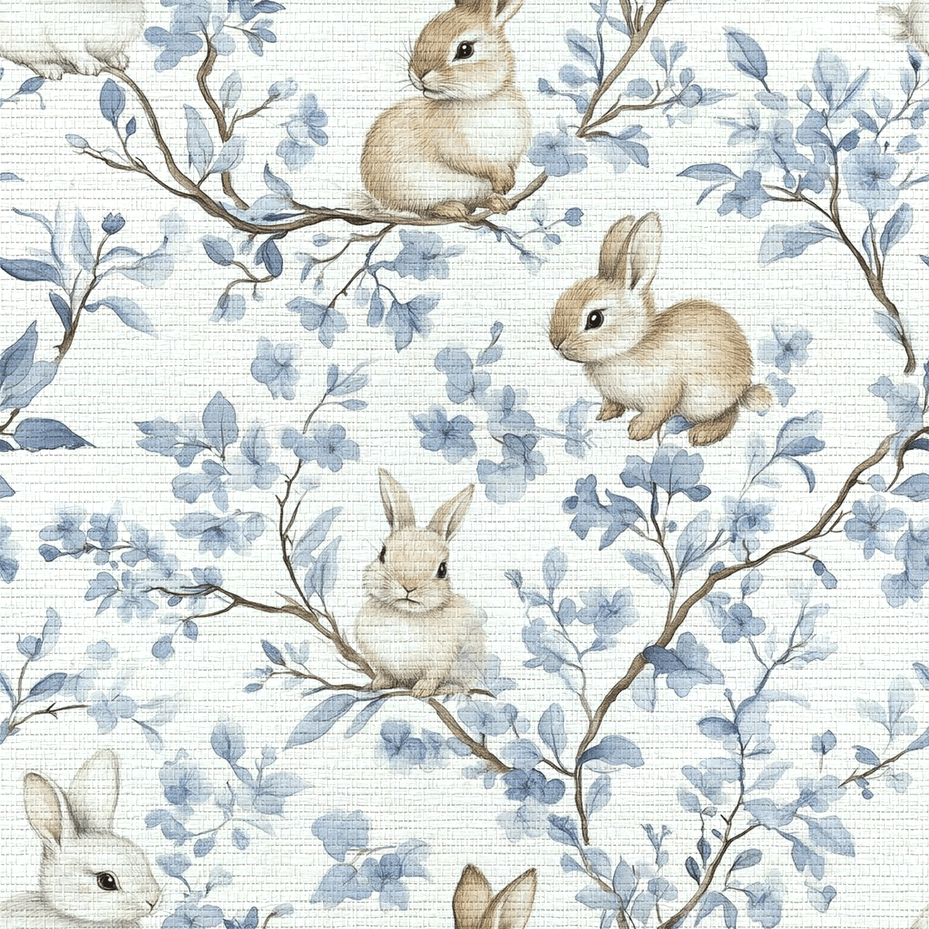 Hazel and Thumper Faux Grasscloth Wallpaper - Painted Paper