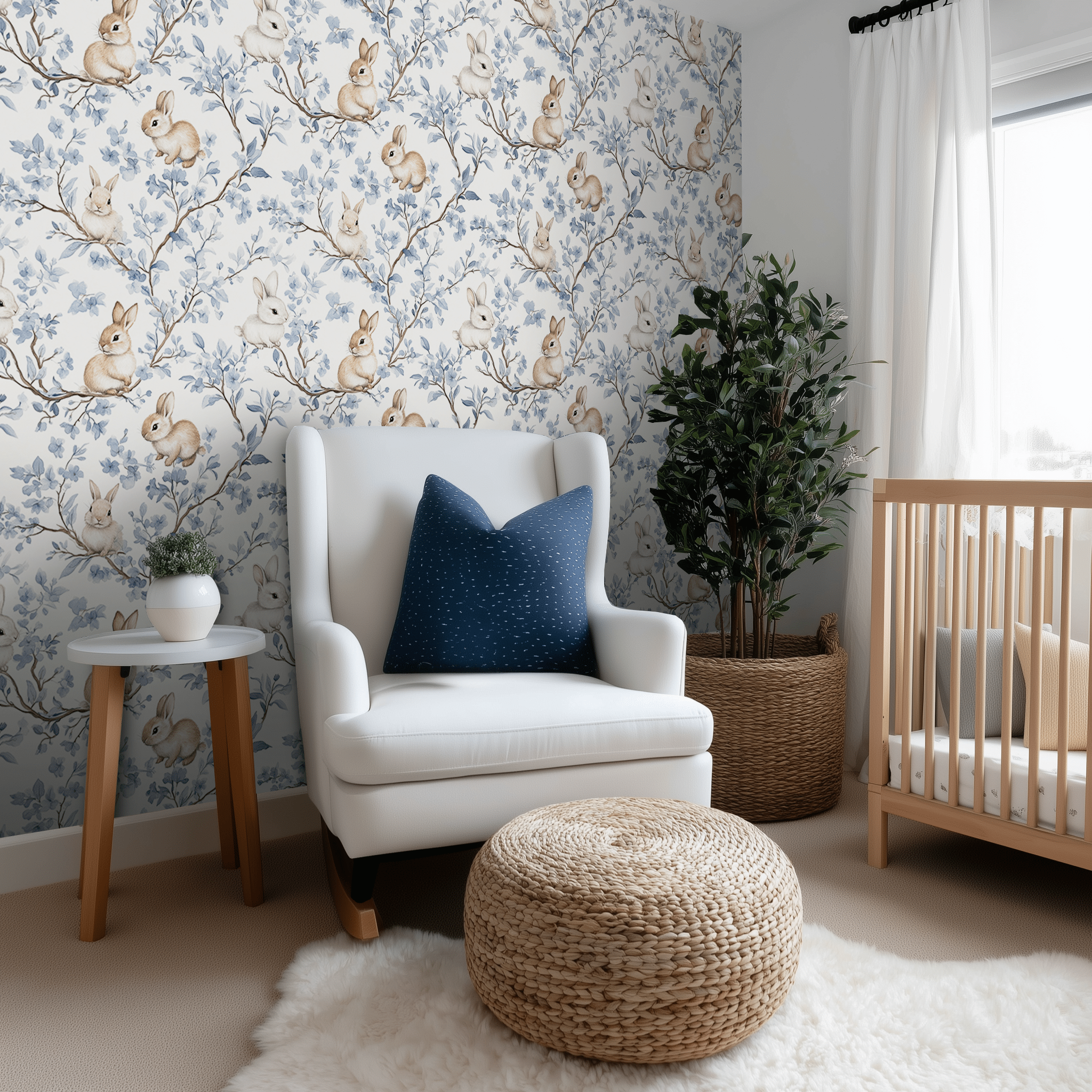Hazel and Thumper Wallpaper - Benton Lane Home - Painted Paper