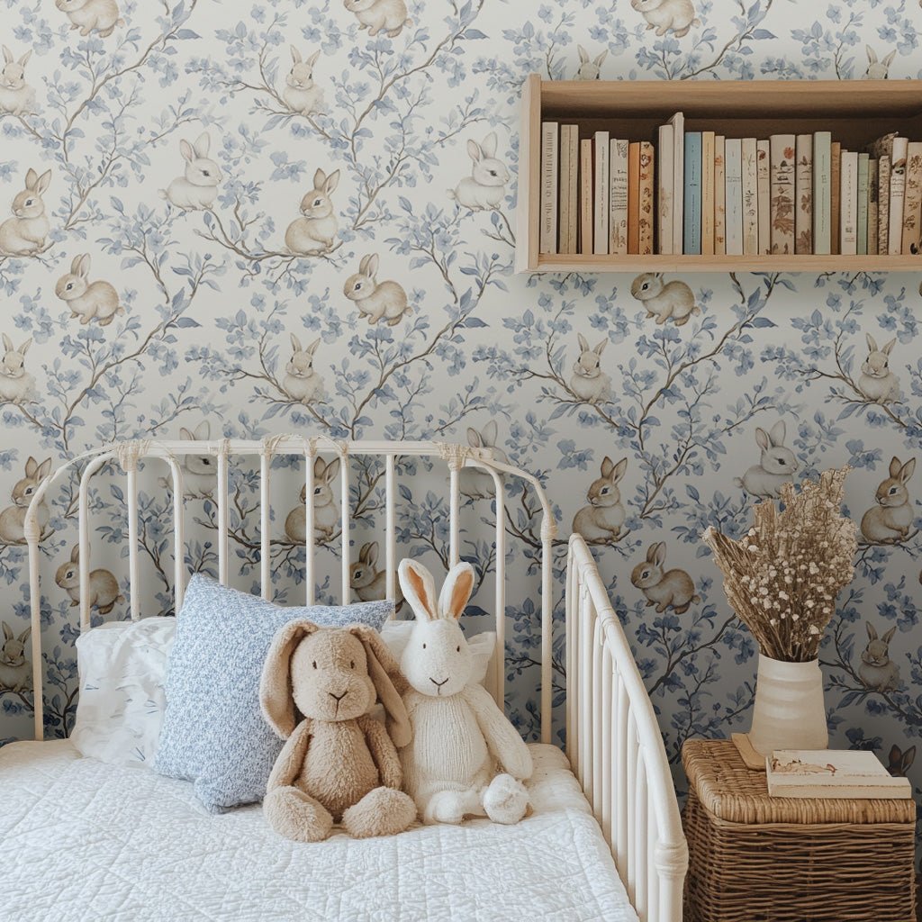 Hazel and Thumper Wallpaper - Benton Lane Home - Painted Paper