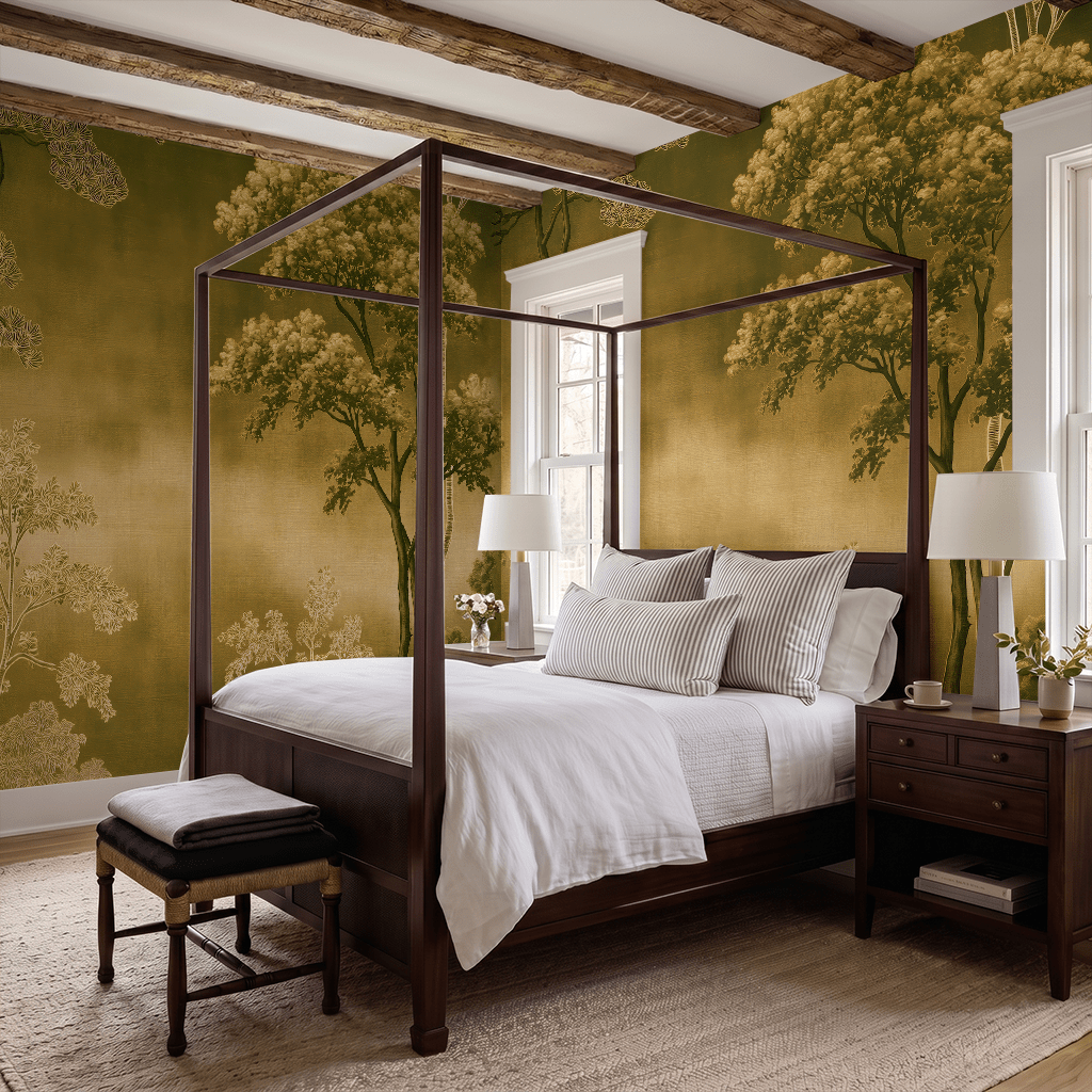 Hazy Sunrise - Wall Mural - Painted Paper