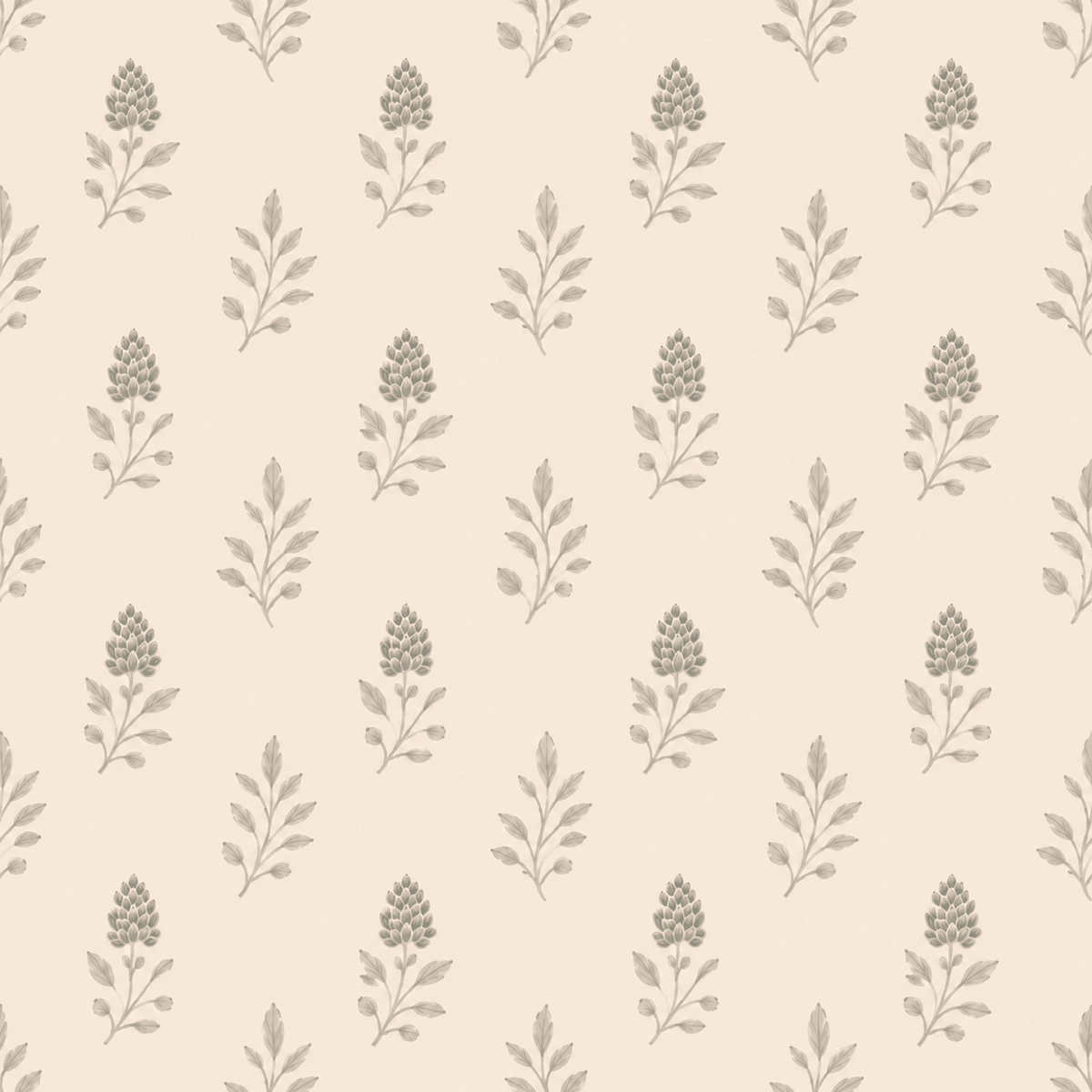 Hedgerow Bone Floral Wallpaper - Lemon Park
