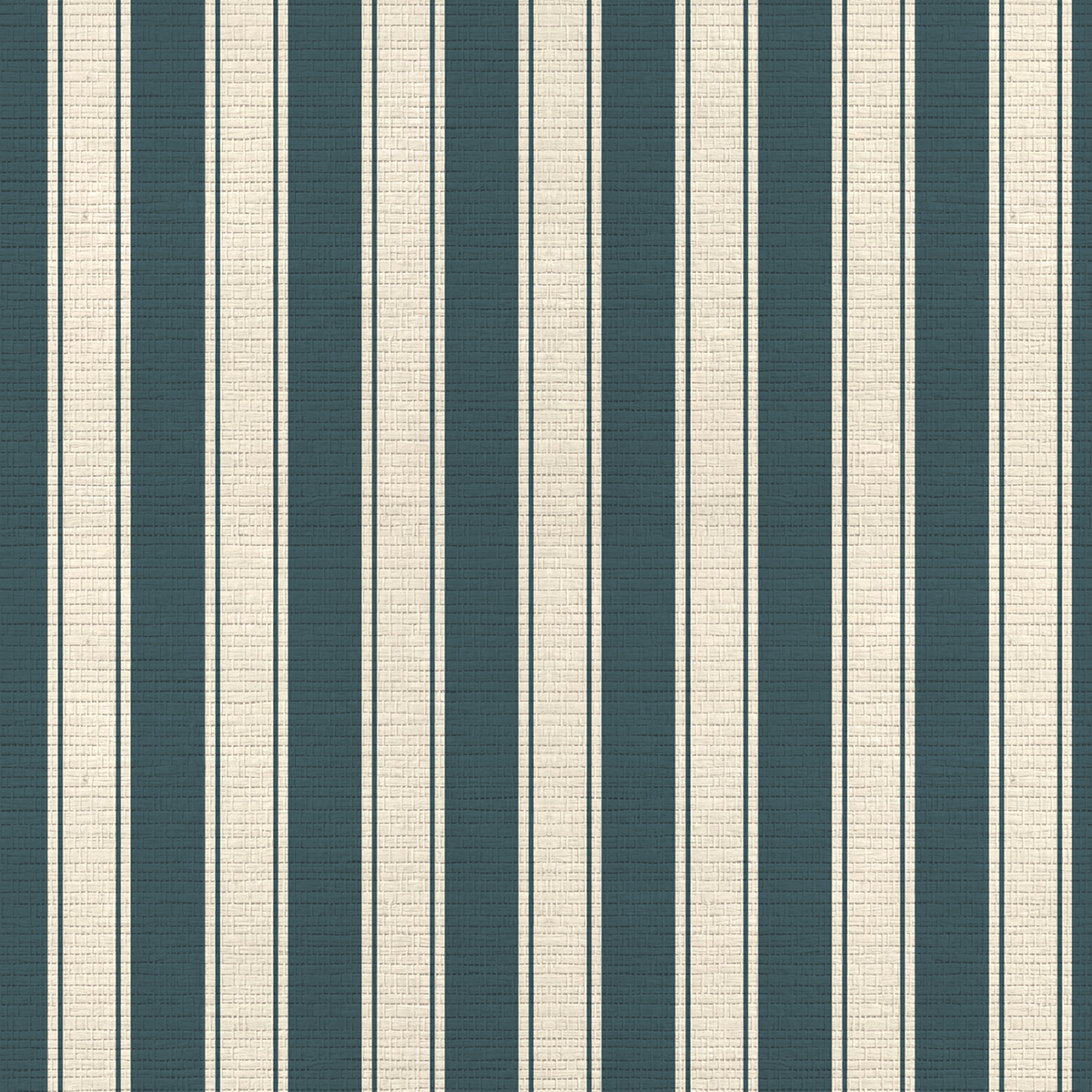 Hedgerow Teal Stripes Faux Grasscloth Wallpaper - Lemon Park