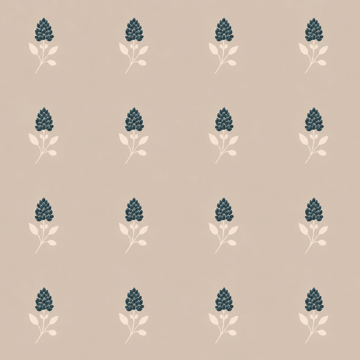 Hedgerow Traventine Floral Wallpaper - Lemon Park