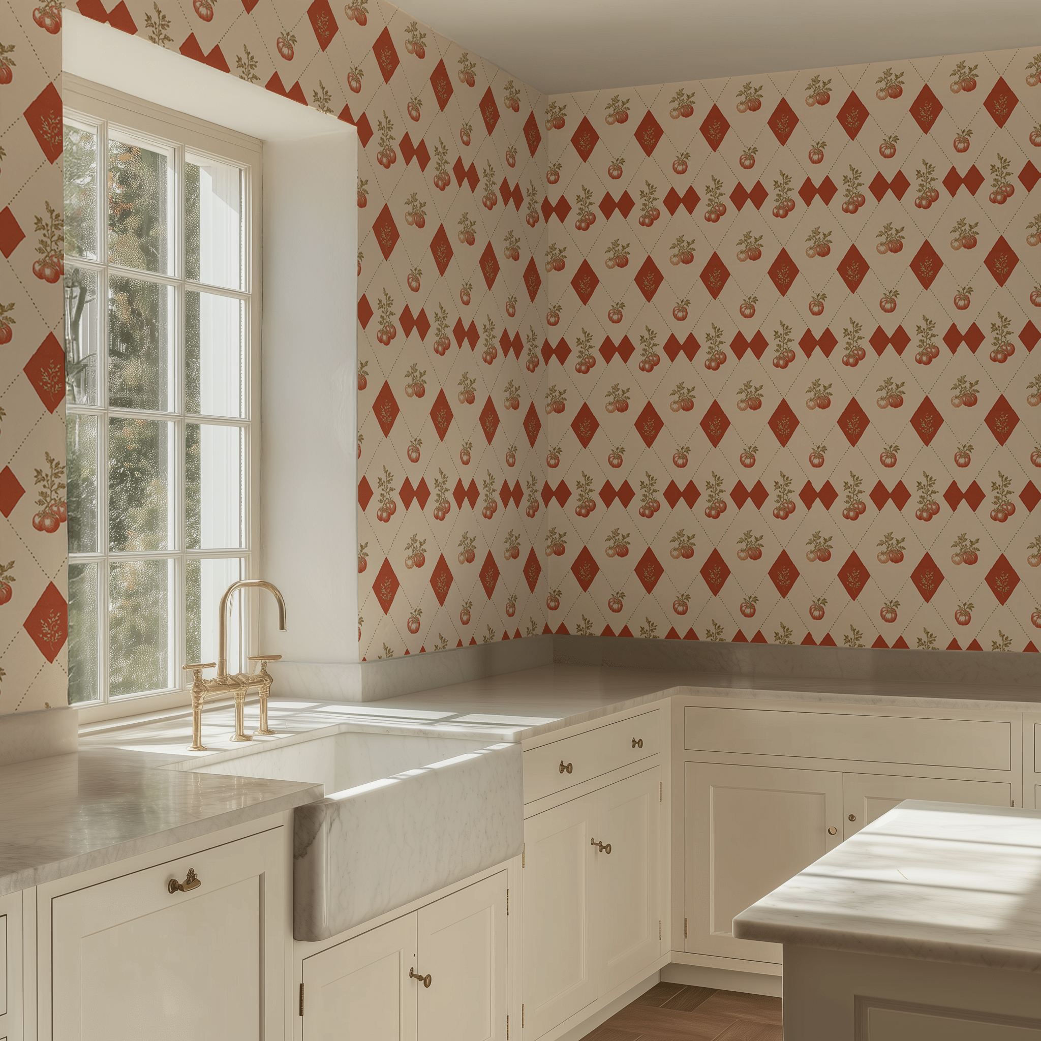 Heirloom Argyle Wallpaper - Benton Lane Home - Painted Paper