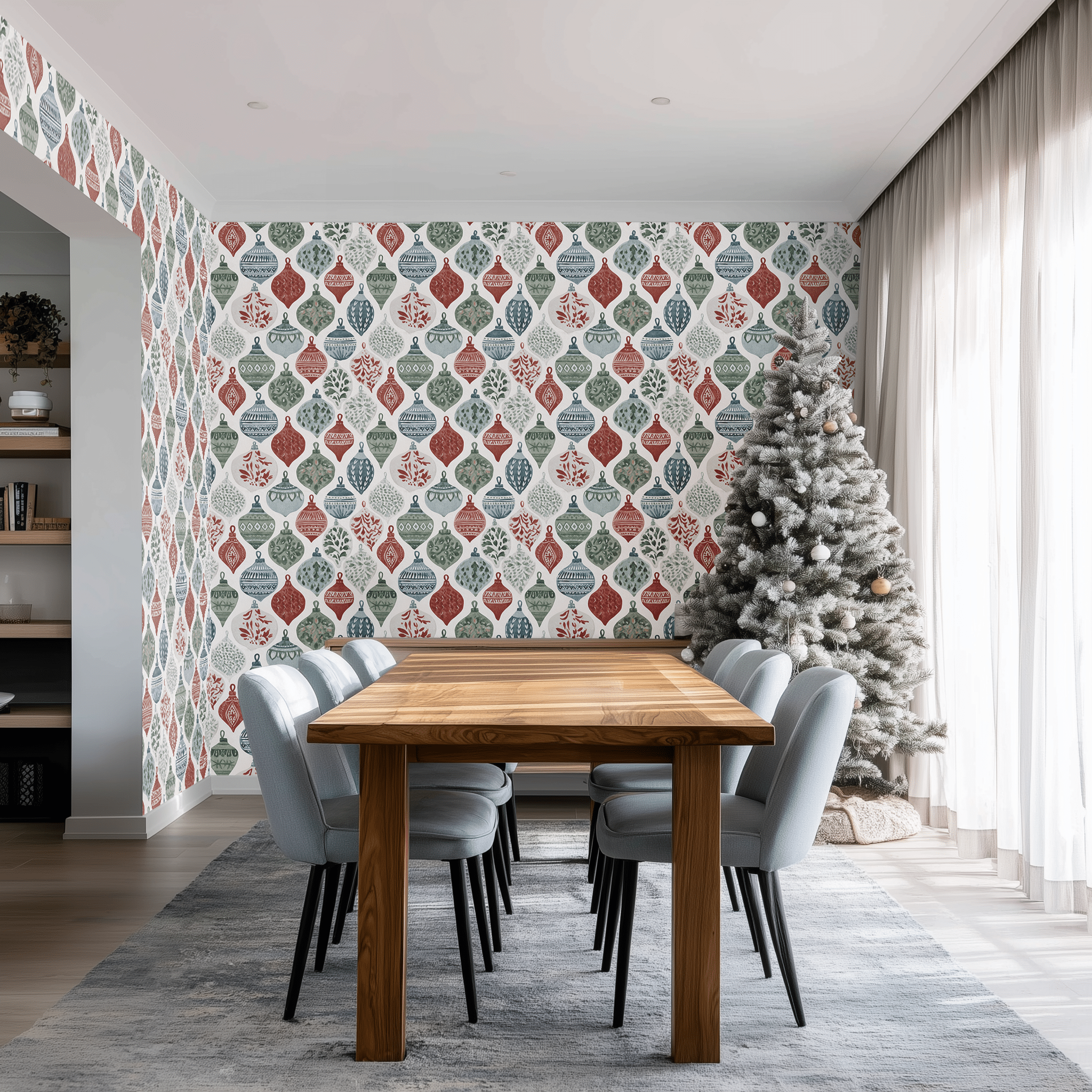 Heirloom Ornaments Wallpaper - Benton Lane Home - Painted Paper