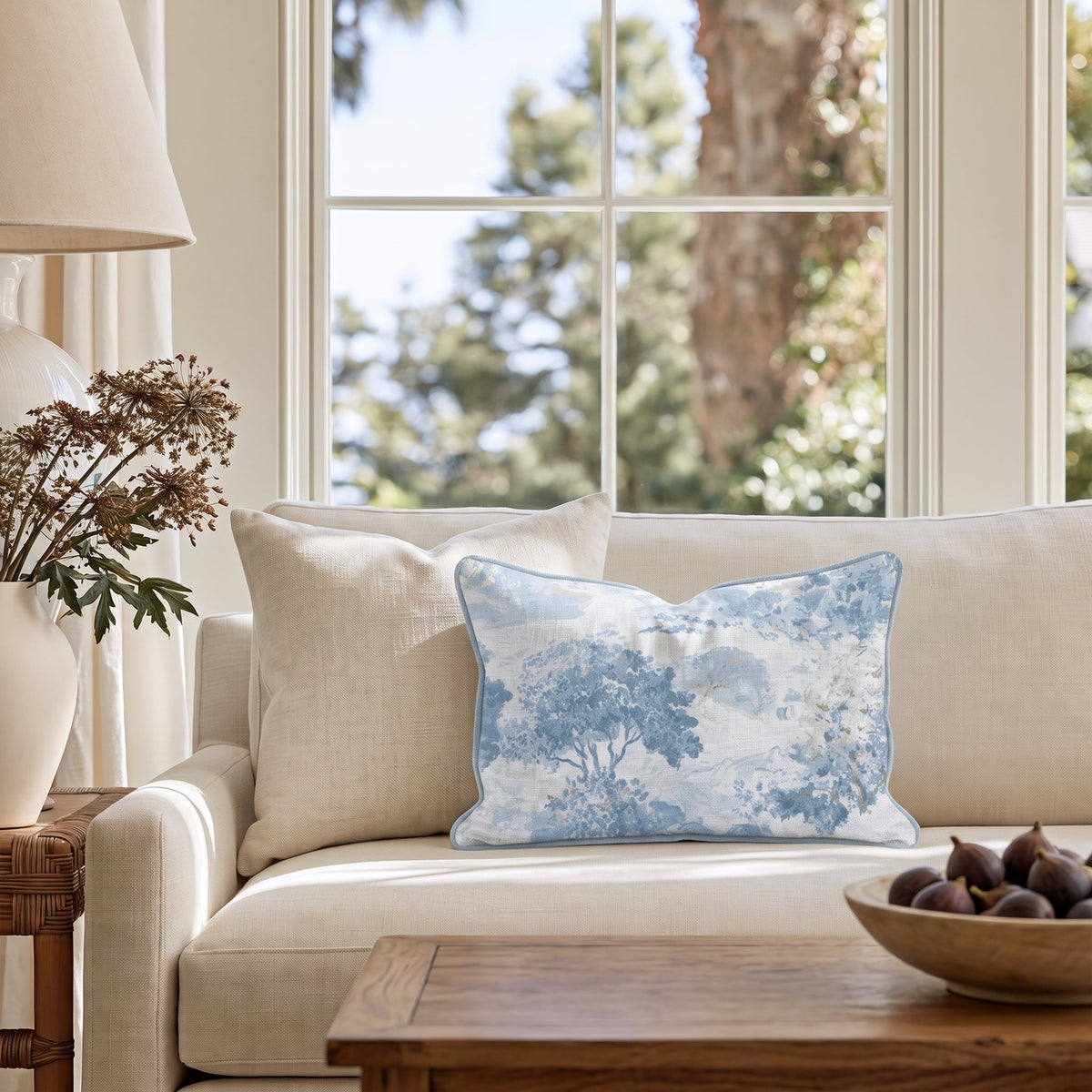Heirloom Toile Throw Pillow throw pillow - Hillcroft Home