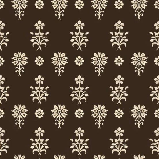 Heirloom Umber Floral Wallpaper - Painted Paper