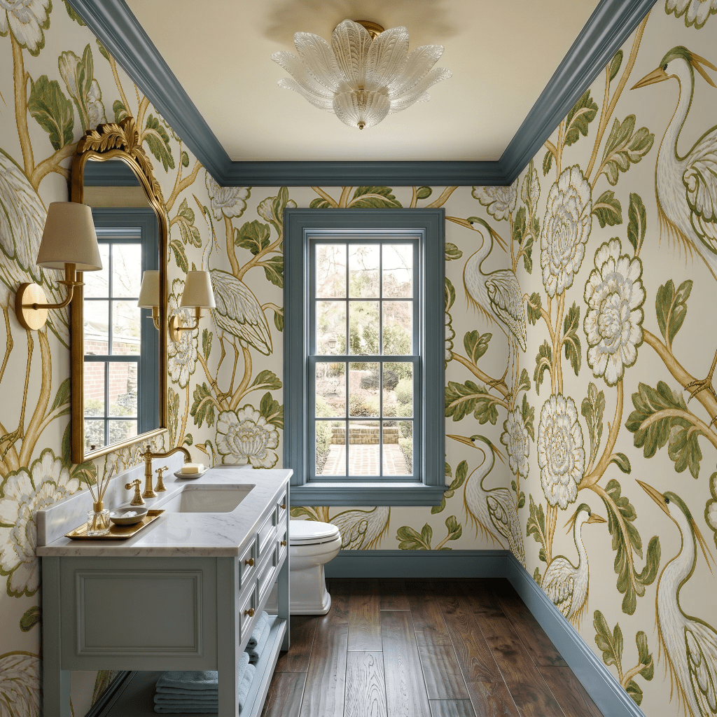 Heron Feathers - Wall Mural - Painted Paper
