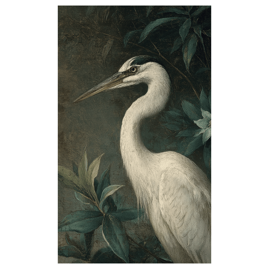 Heron in the Shadows - Tapestry - Benton Lane Home - Painted Paper