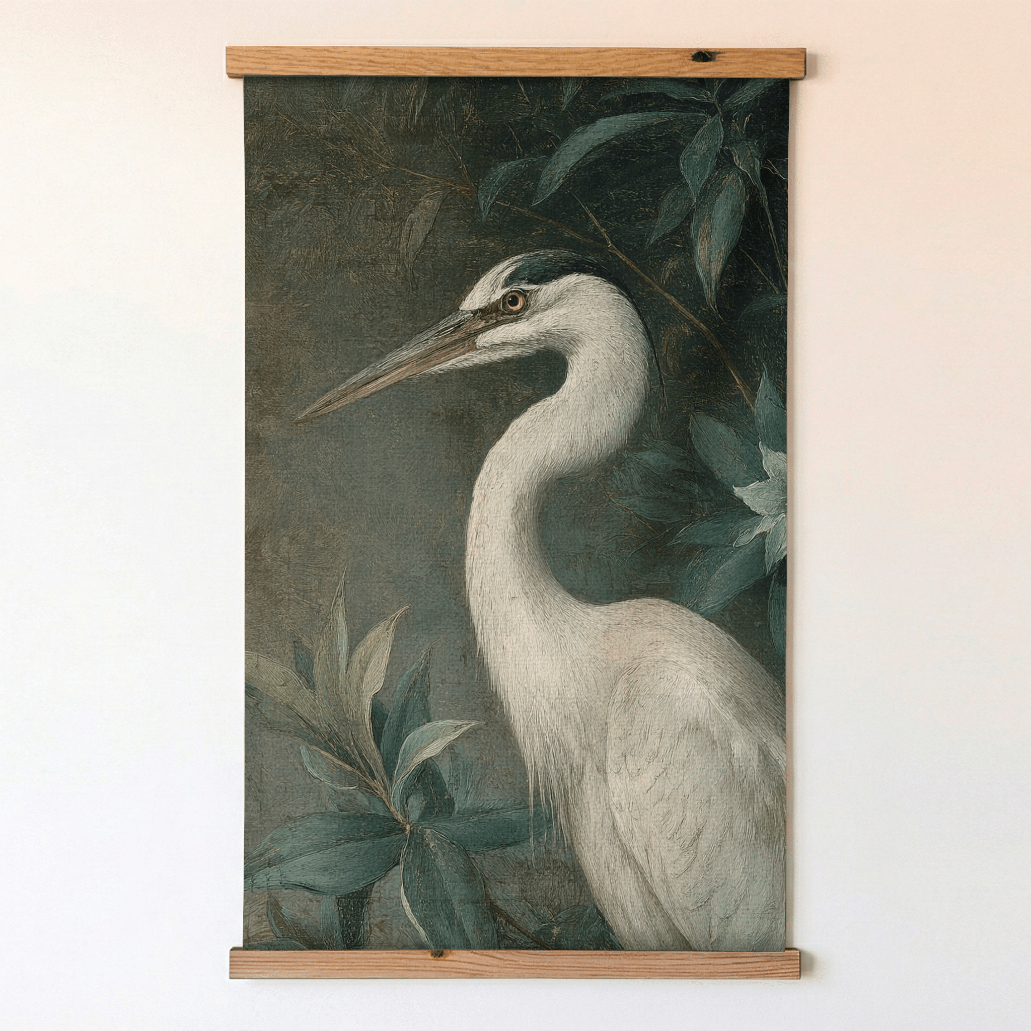 Heron in the Shadows - Tapestry - Benton Lane Home - Painted Paper