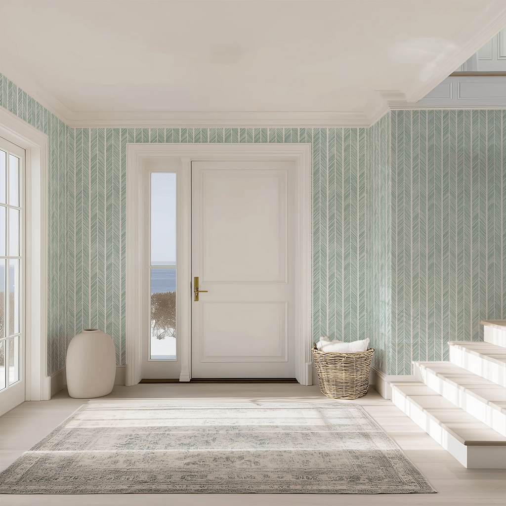 Herringbone Harbor Wallpaper - Benton Lane Home - Painted Paper