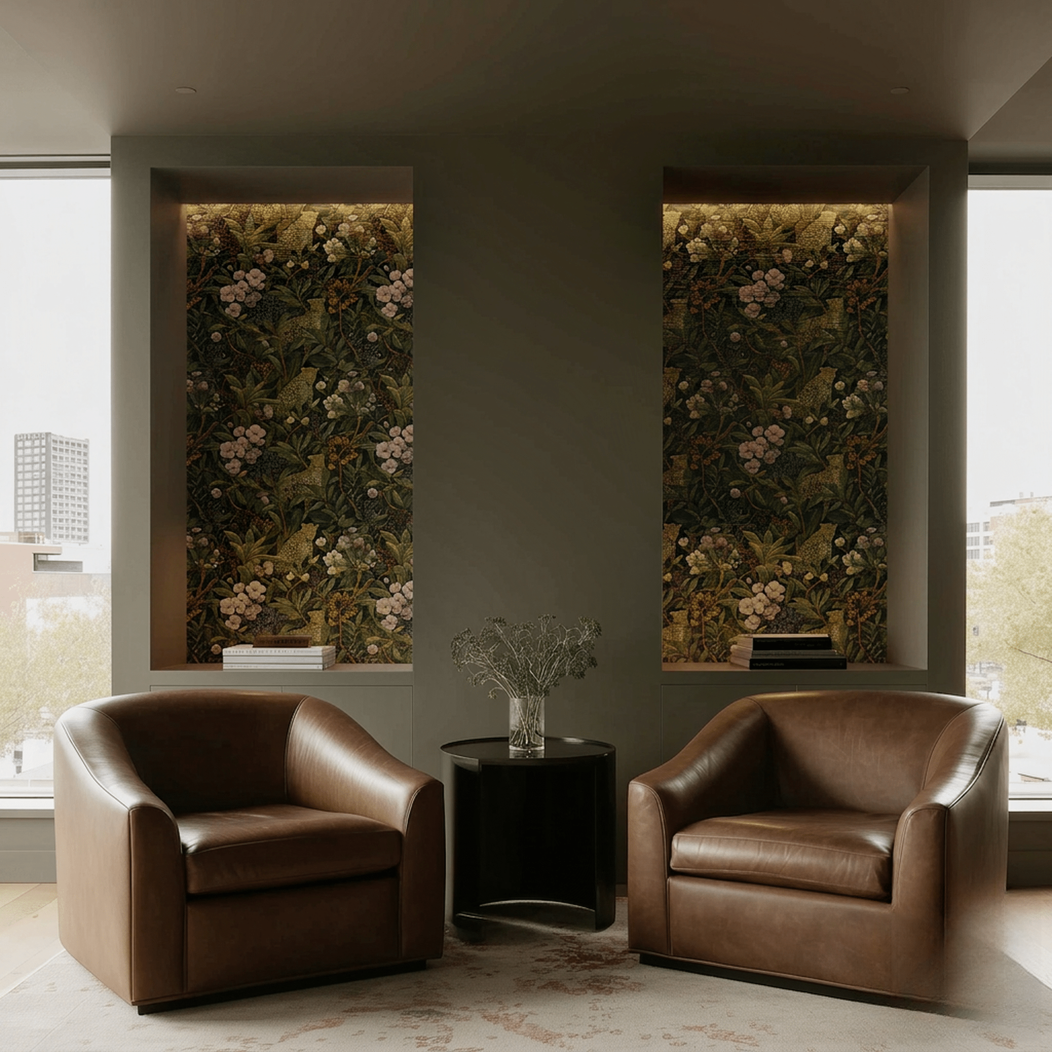 High Meadow Faux Grasscloth Wallpaper - Painted Paper