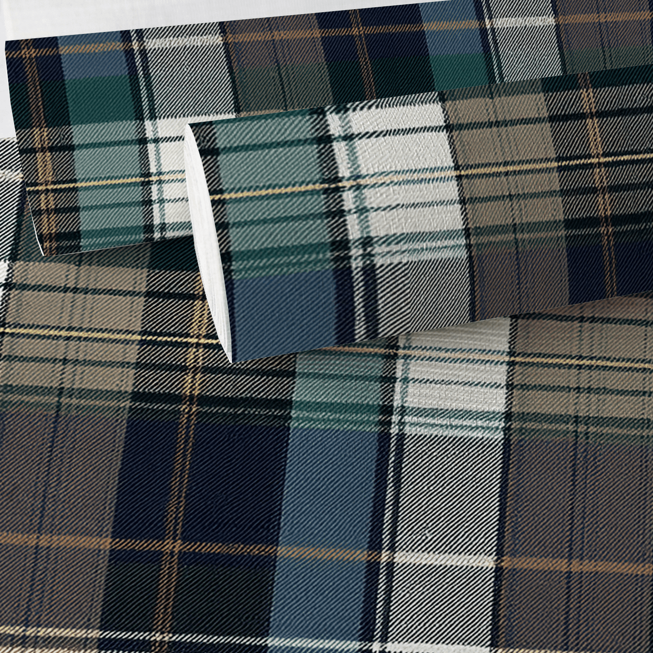 Highland Plaid Faux Grasscloth Wallpaper - Lemon Park