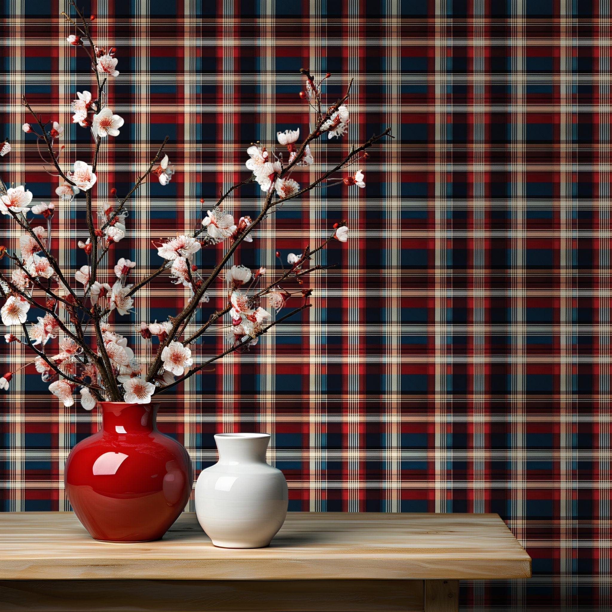 Highland Plaid Wallpaper - Benton Lane Home - Painted Paper