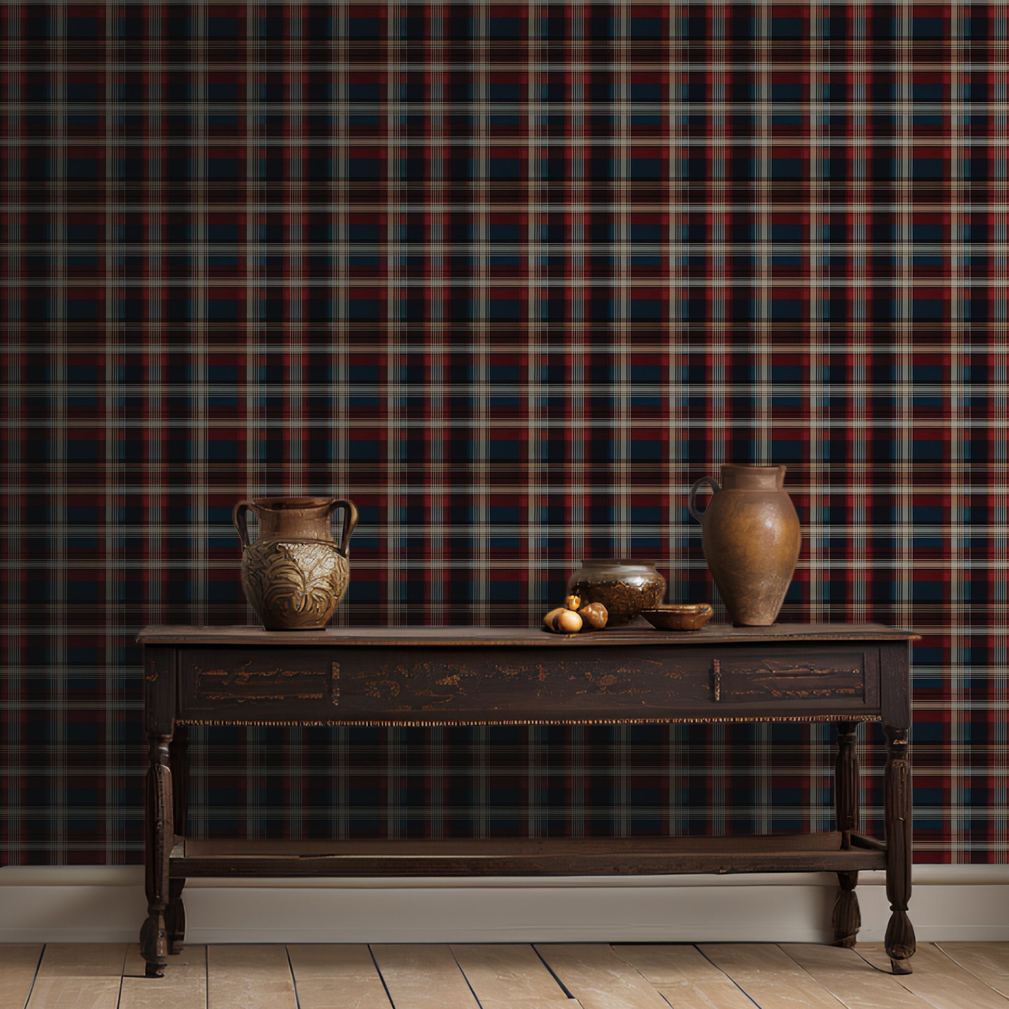 Highland Plaid Wallpaper - Benton Lane Home - Painted Paper