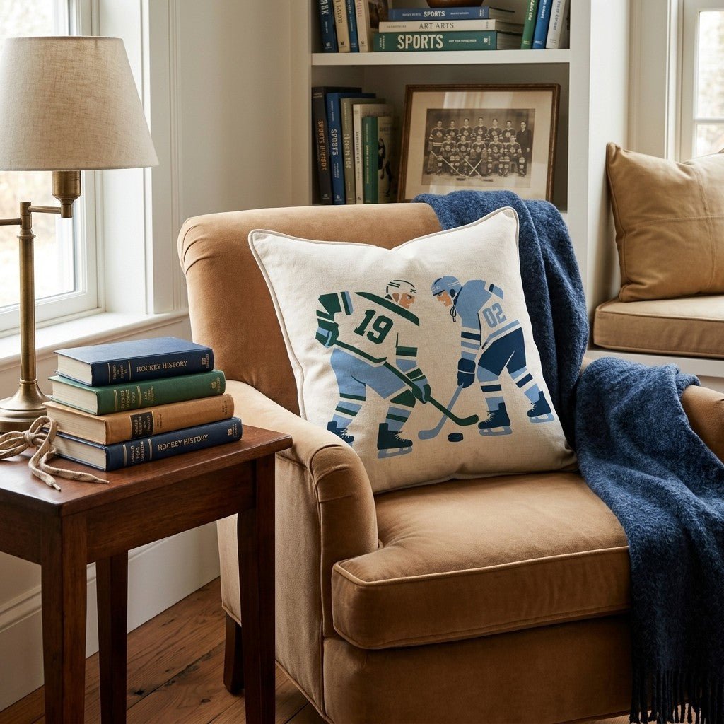 Hockey Rivarly Throw Pillow - Benton Lane Home - Hillcroft Home
