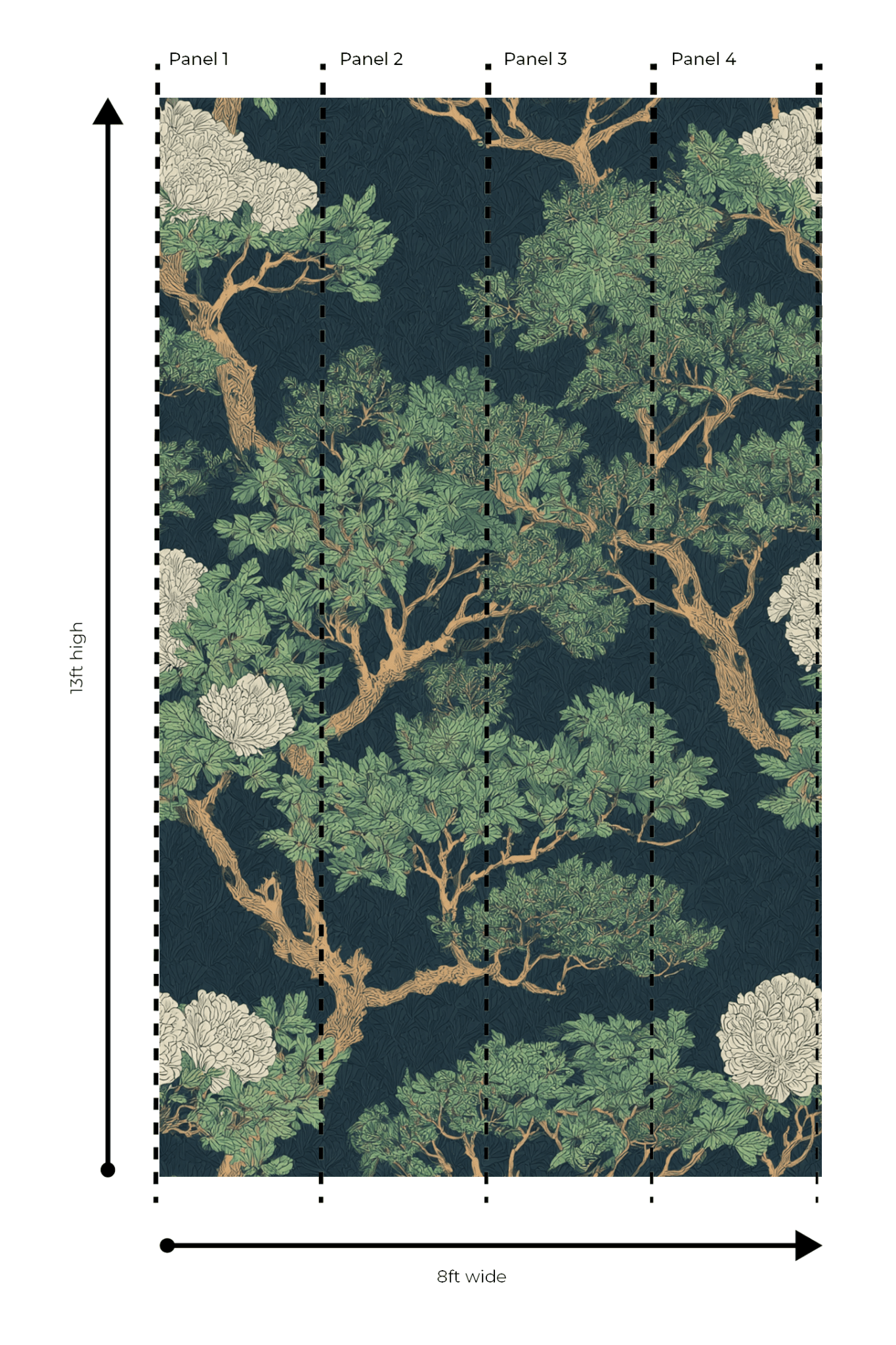 Hollis Grove - Wall Mural - Benton Lane Home - Lemon Park