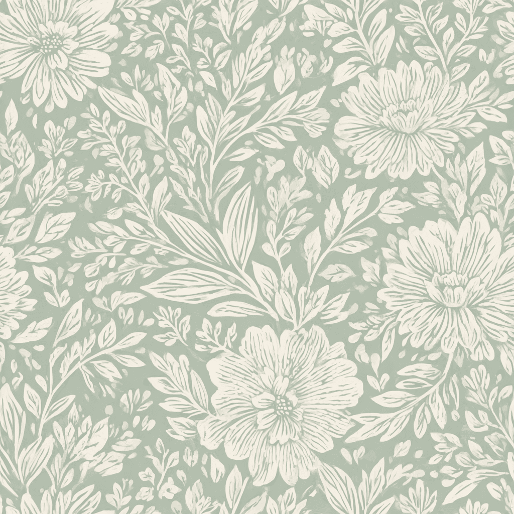 Hollow Sage Bloom Wallpaper - Benton Lane Home - Benton Lane