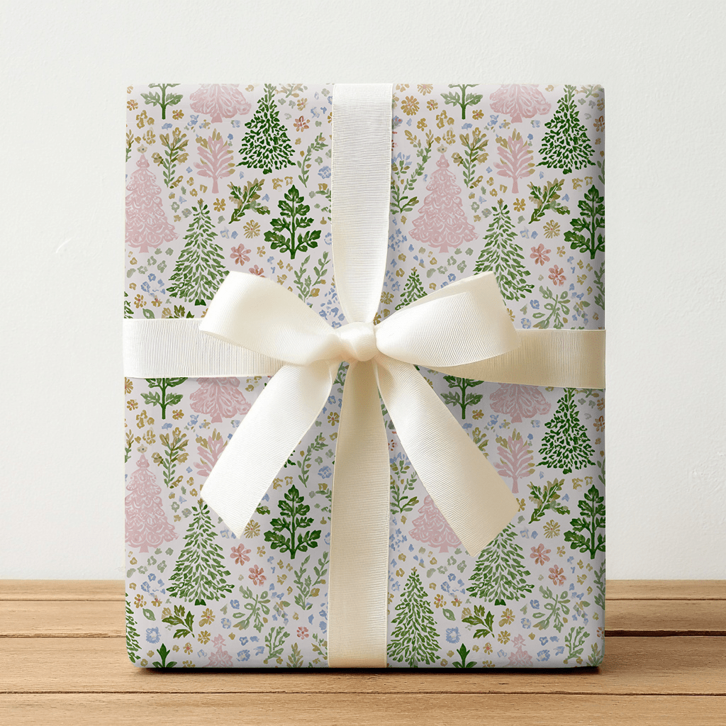 Holly Jolly Floral - Wrapping Paper - Benton Lane Home - Lemon Park