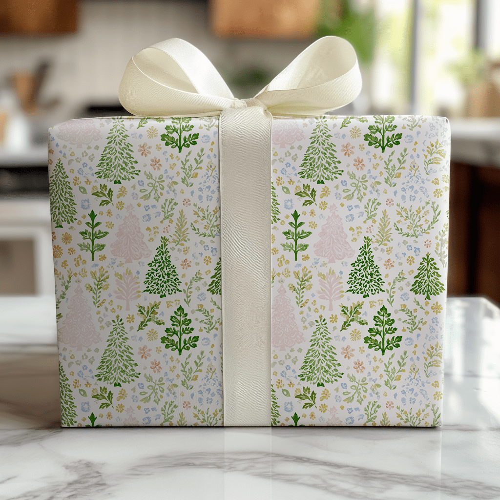 Holly Jolly Floral - Wrapping Paper - Benton Lane Home - Lemon Park