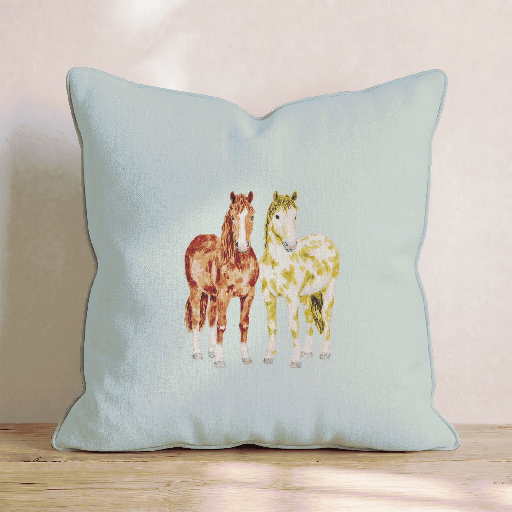 Horse Pair Throw Pillow - Benton Lane Home - Hillcroft Home