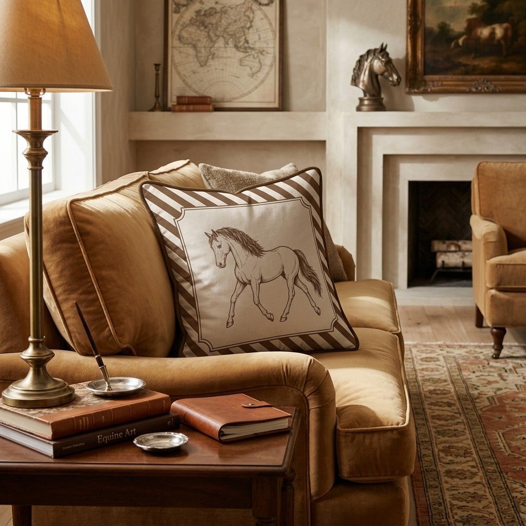 Horse Portrait Throw Pillow - Benton Lane Home - Hillcroft Home