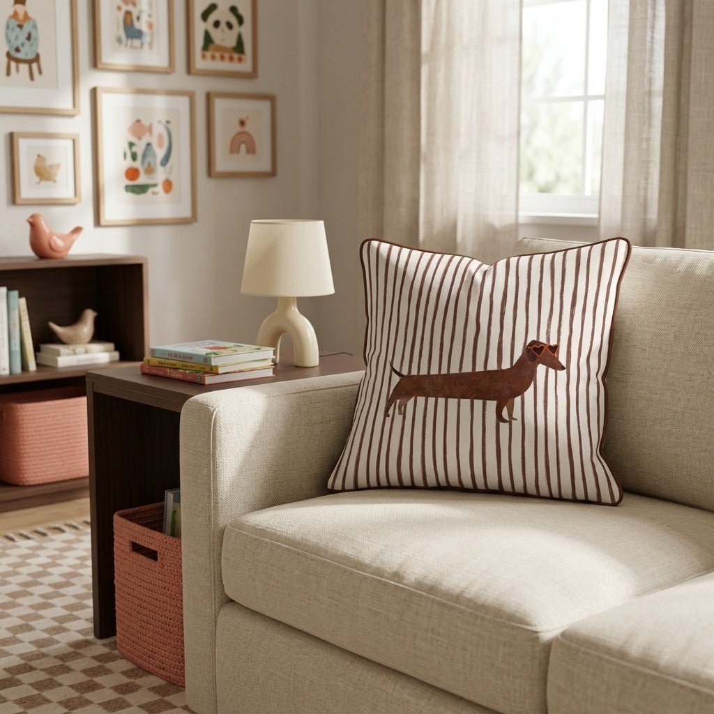Hot Diggity Doxie Throw Pillow - Benton Lane Home - Hillcroft Home