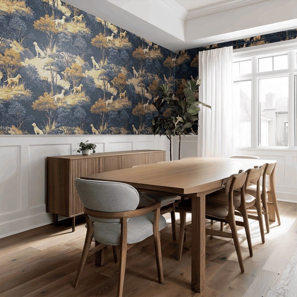 Hound & Hollow Faux Grasscloth Wallpaper - Painted Paper