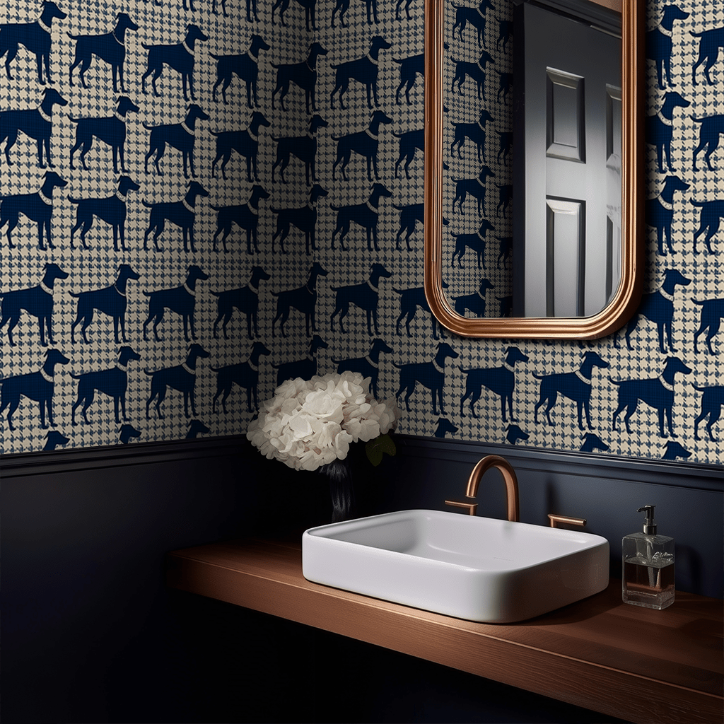 Houndstooth Heritage Wallpaper - Benton Lane Home - Painted Paper