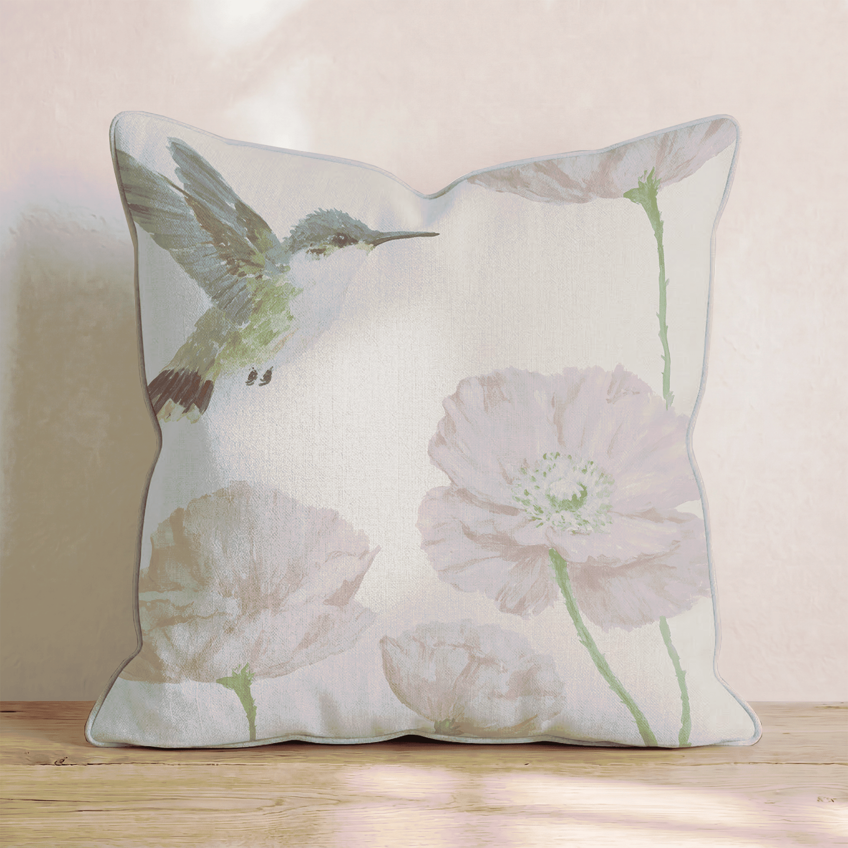 Hummingbird Floral Throw Pillow - Benton Lane Home - Hillcroft Home