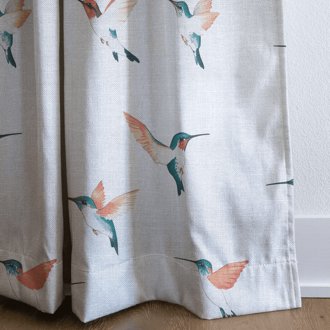 Hummingbirds - Drapery - Benton Lane Home - Lemon Park