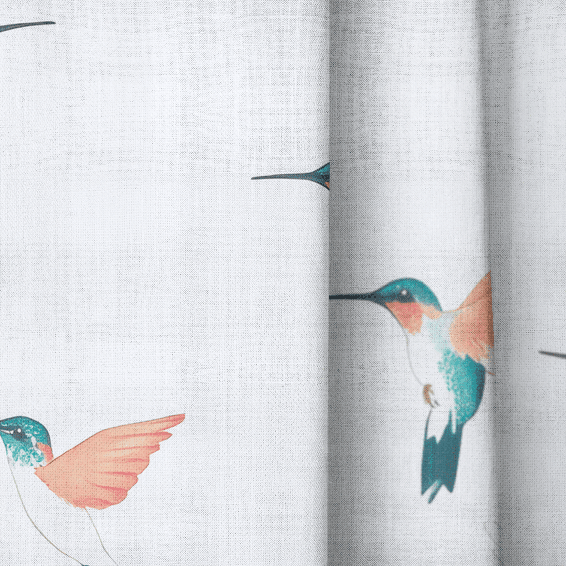 Hummingbirds - Drapery - Benton Lane Home - Lemon Park