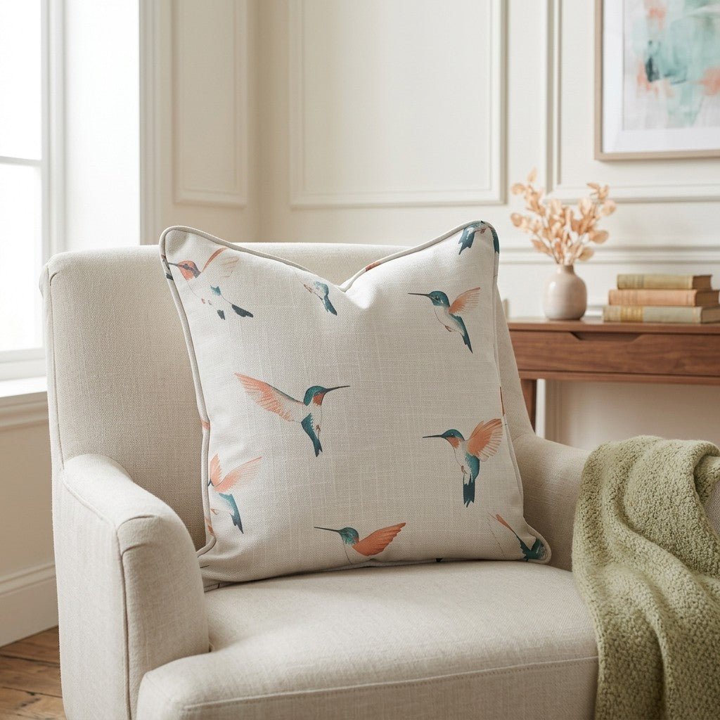 Hummingbirds Throw Pillow - Benton Lane Home - Lemon Park