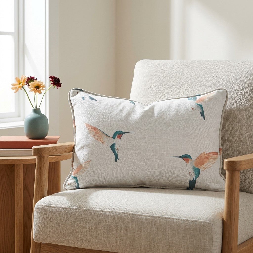Hummingbirds Throw Pillow - Benton Lane Home - Lemon Park
