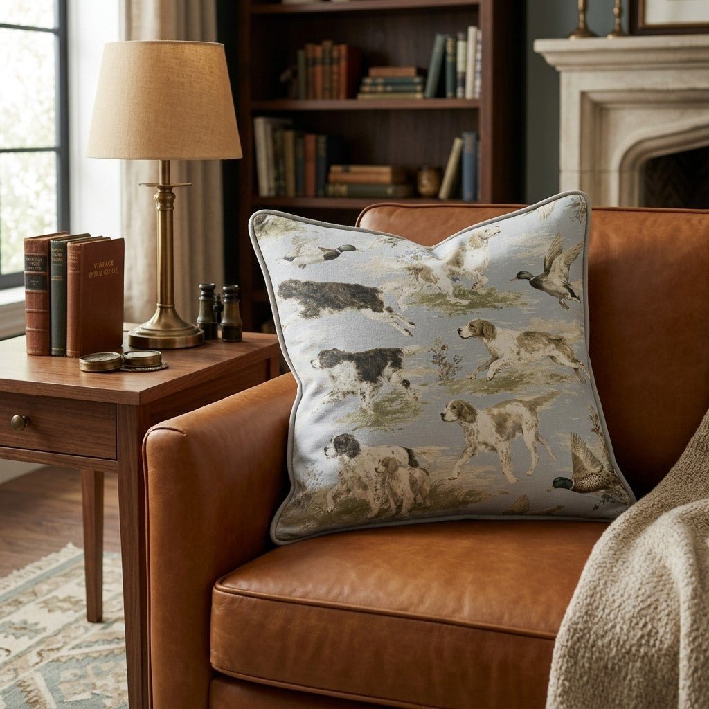 Hunting Dogs Throw Pillow - Benton Lane Home - Hillcroft Home